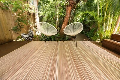 2 x 200x270cm Mexicali SAHARA SAND Outdoor/Indoor Plastic Rug/Mat Waterproof  - image 1 of 4