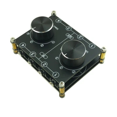 4 in 4 out 3.5mm AUX 1/8" audio switch,1/8" Stereo Splitter box, 4 ways Selector - Image 1 of 4