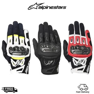Alpinestars SMX-2 Air Carbon V2 Touring Motorcycle Motorbike Leather Gloves - Picture 1 of 9