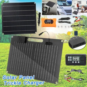 80W Solar Panel 12V Trickle Charger Battery Charger Kit Maintainer Boat Car RV - Picture 1 of 23