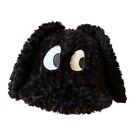 Cute Big Eyes Dog Winter Bucket Hats Plush Pullover Cap Long Ears Beanies