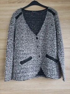 Strickjacke Street One grau schwarz Knöpfe Gr. M/L - Bild 1 von 8