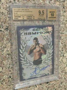 2011 Leaf MMA Metal Blue Champions Auto ALISTAIR OVEREEM /10 - BGS 9.5 UFC - Picture 1 of 2