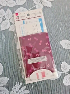 DAISO Cherry and Butterfly Passport Holder Case Travel Wallet 7.6x5.3" NEW - Picture 1 of 4