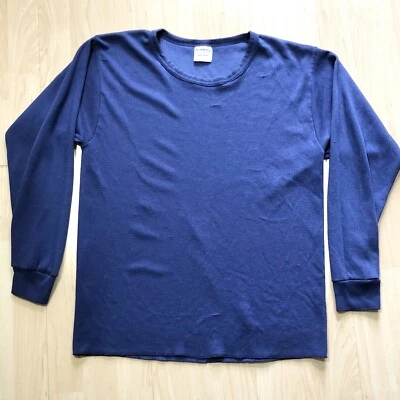 Camisa Medallista De Colección L Algodón Puntada Única L/S Azul Marino Hecha en EE. UU. Camiseta Años 90 Usada en Excelente Condición Foto 1 de 4