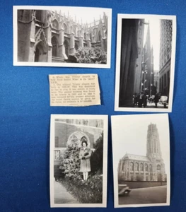 1943 New York Trinity Church Wall Street Riverside Church bianco e nero 4 foto - Foto 1 di 2