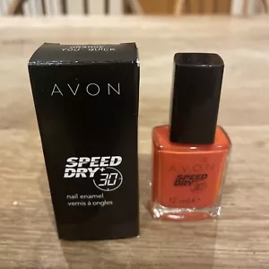 Avon Speed Dry + 30 Nail Enamel ORANGE YOU QUICK - Picture 1 of 2