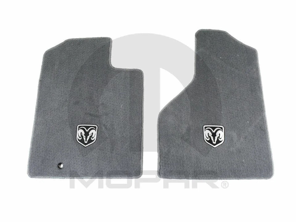 Mopar NEW Front Slate Gray Carpet Floor Mats for Dodge Ram 1500 2500 3500 - Image 1 of 1