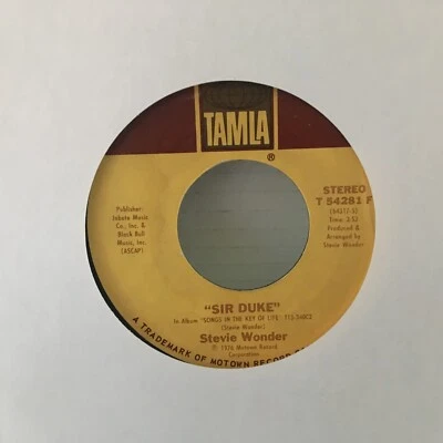 Stevie Wonder - Sir Duke/He's Misstra Know-It-All Record 45 Single B4 - Image 1 of 2