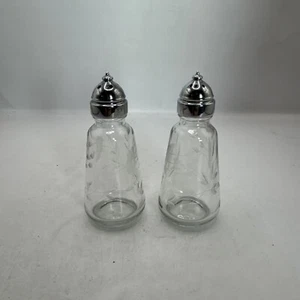 Vintage Princess House Heritage Etched Crystal Salt & Pepper Shaker Set (1 Set) - Bild 1 von 5