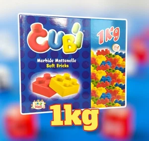 Gioco 1kg di MATTONELLE MORBIDE E COLORATE per neonati & bambini - Imagen 1 de 3