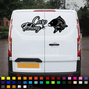 Carp Fishing Vinyl Decal Sticker Hunter Crew Car Van Wall Window 4x4 Caravan - Picture 1 of 1