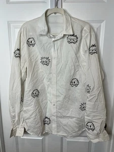 McQ Alexander McQueen Men's Sheehan Monster Party Shirt White Size L Italy 50 - Picture 1 of 15