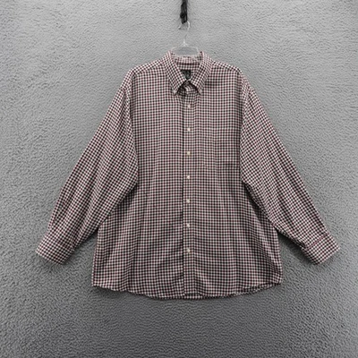 Camisa Jos A Bank Travelers Collection XL Roja a Cuadros Algodón Manga Larga Hombres Informal Foto 1 de 4