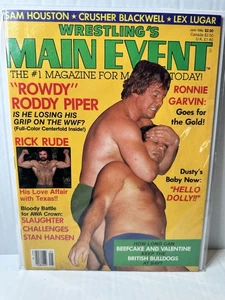 WRESTLINGS MAIN EVENT MAGAZINE MAY 1986 RICK RUDE LEX LUGER RODDY PIPER WWE WWF - Imagen 1 de 6