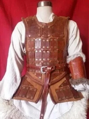LARP SCA Viking Leather Armour Costume Leather Medieval Ottoman Breastplate - Image 1 of 3