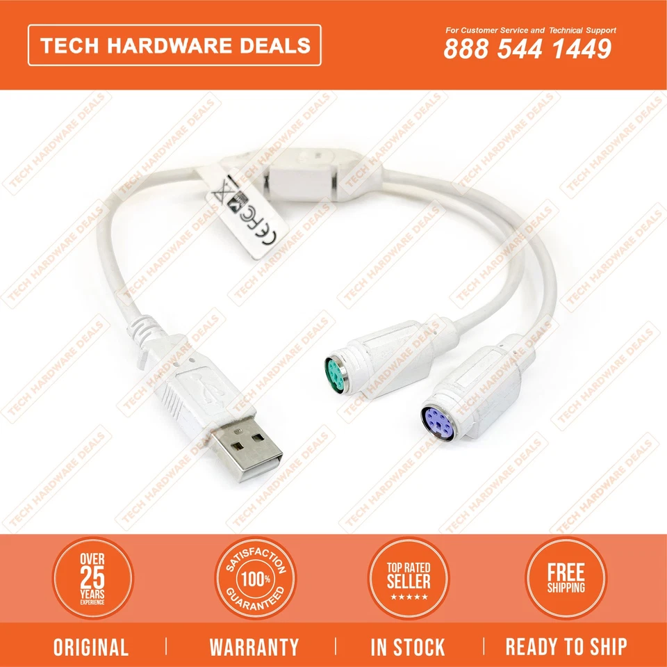 TU-PS2    TRENDnet USB to PS/2 Converter Easy Install Universal Plug & Play U - Image 1 of 1