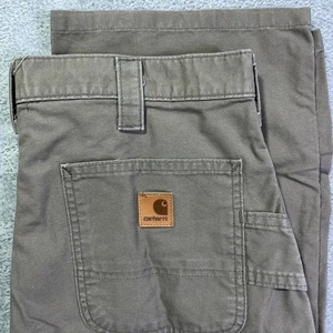 Carhartt Brown Canvas Work Herren Hose Carpenter Utility Trousers 34x36 Utility - Bild 1 von 15