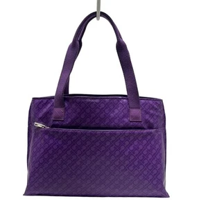 Auth GHERARDINI - Purple PVC Canvas Leather Shoulder Bag - Picture 1 of 8