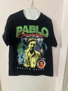 Reason Mens Black Pablo Escobar Graphic Tee Size XL Good Condition - Picture 1 of 5