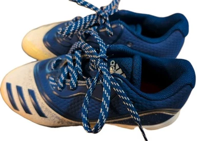 Adidas Icon V Youth Baseball Rubber Cleats Shoes Royal Blue White Size 4 NEW - Image 1 of 4