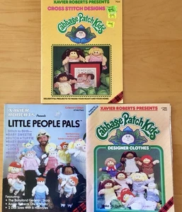 Xavier Roberts Cabbage Patch Dolls Cross Stitch & Sewing Pattern Books Lot of 3 - Picture 1 of 5