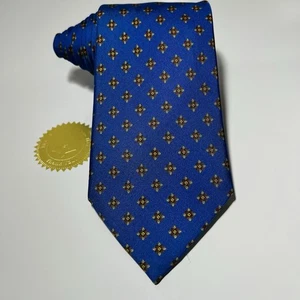 "Corbata de seda azul vintage J.Press con floral verde y naranja 58,5 x 3,5"" excelente"  - Imagen 1 de 12