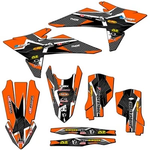 2025 SX PODIUM Orange Senge Graphics Kit Compatible with KTM - Foto 1 di 10