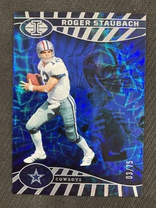 2024 Panini Illusions #97 Roger Staubach Cowboys Sapphire Trophy Collection/75 - Imagen 1 de 2