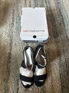 Liz Claiborne LC Damen-Sandalen Traufabsatz schwarz, US-Größe 11 M - Bild 1 von 10
