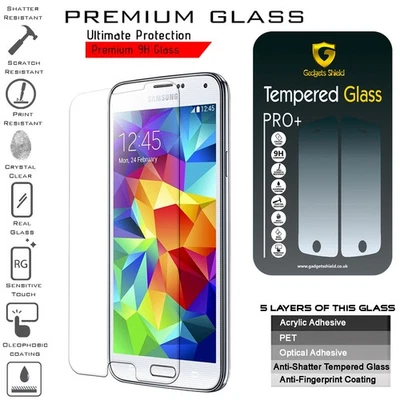 For Galaxy Note 4 Genuine 100% Gadget Shield Tempered Glass Screen Protector - Image 1 of 4