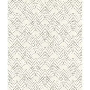 Rooney White Fan Paper Strippable Roll (Covers 56.4 Sq. Ft.) - Picture 1 of 5