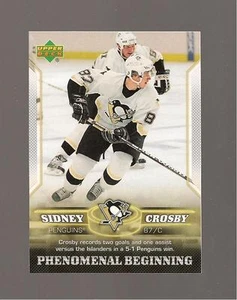 Sidney Crosby Novato 2006 mazo superior tarjeta de comienzos fenomenales #7 Lemieux asistencia - Imagen 1 de 1