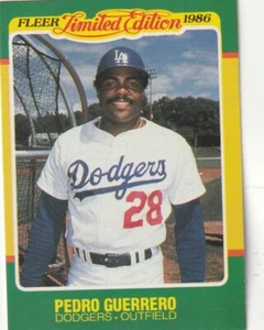 FREE SHIPPING-1986 Fleer Limited Edition Baseball Superstars Pedro Guerrero #21 - Picture 1 of 1
