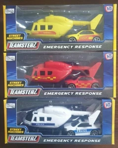 Juego de helicópteros de juguetes de emergencia cumpleaños TEAMSTERZ MARCA JUGUETES DE CALIDAD - Imagen 1 de 14