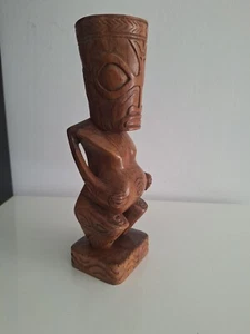 Statuette sculpture figurine bois Tiki Polynésie art Océanie Statue - Bild 1 von 12