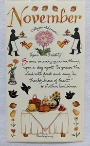 Vintage Susan Branch Stickers Month of November 1 Module Sheet 4.5"x2.5" - Picture 1 of 2