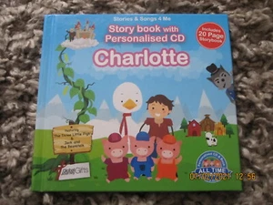 STORY BOOK WITH PERSONALISED CD CHARLOTTE new - Picture 1 of 2