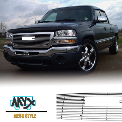 Grill  Fits 2003-2006 GMC Sierra 1500/2500HD/3500 Billet Grille Main Upper Combo - Image 1 of 4