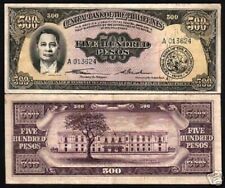 Philippines 500 PESOS P-141 1949 RARE Filipino World Currency BANK NOTE
