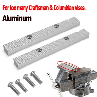 STIOPCARXW For Craftsman Columbian Vise Jaw Inserts For Older USA Models 6 1/2" Reversable