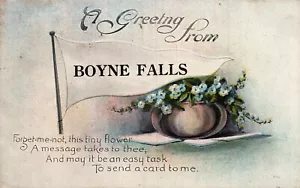 POSTKARTE GRÜSSE AUS BAYNE FALLS MICHIGAN - Bild 1 von 2