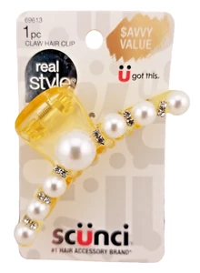 Scunci Real Style Perlen- und Steinkrallenclip, 69613 Ü got this - Bild 1 von 4