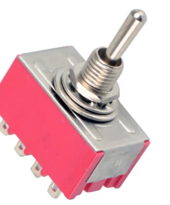 Mini deviatore da pannello on/off 12 pin  switch 6 Amper MTS-402 Switch -Posta1- - Immagine 1 di 4