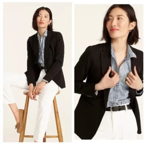 J.CREW Schuljungen Blazer Baumwolle Stretch schwarz 12T HOCH Business Karriere Jacke - Bild 1 von 11