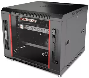 9U Sysracks Wandhalterung IT Daten Netzwerk Server Rack Schrank Gehäuse 18 Zoll Tiefe - Bild 1 von 12