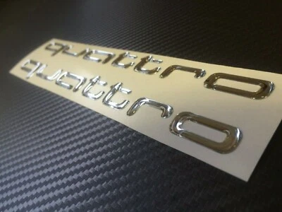 quattro Aufkleber Set Premium S line Wunschfarbe Quattro 3D aufkleber - Bild 1 von 4