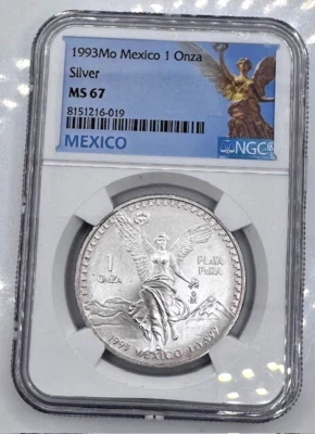 MS67 1993 1 Mexican Onza Libertad NGC - Image 1 of 2
