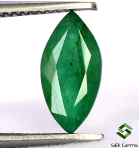 9.75x5 mm Certified Natural Emerald Marquise Cut 1.00 CTS Faceted Loose Gemstone - Picture 1 of 3