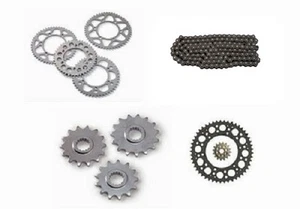 KIT CATENA CORONA PIGNONE PER BENELLI 2 CILINDRI 125 250 BICILINDRICO A293 - Foto 1 di 1